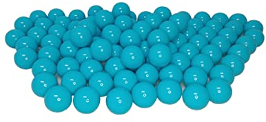 100 Bio Bällebad Bälle aus nachwachsenden Zuckerrohrrohstoffen (7cm Ø, Türkis 69)