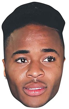 CM232 Raheem Sterling Cardboard Face Mask With Tabs & Elastic - Great Talking Point
