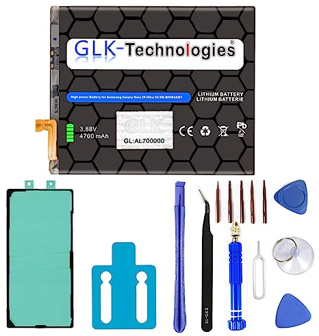 High Power Ersatzakku kompatibel mit Samsung Galaxy Note 20 Ultra 5G (N986B) EB-BN985ABY GLK-Technologies accu 4700mAh Akku | inkl. Profi Werkzeug Set Kit