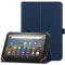 HoYiXi Custodia universale per 7-8 pollici tablet Fire HD 8 2020/2022 e Fire HD 8 Plus 2020/2022 con supporto e Cover protettiva per cinturino da polso per 7-8 Samsung Lenovo Android tablet - blu