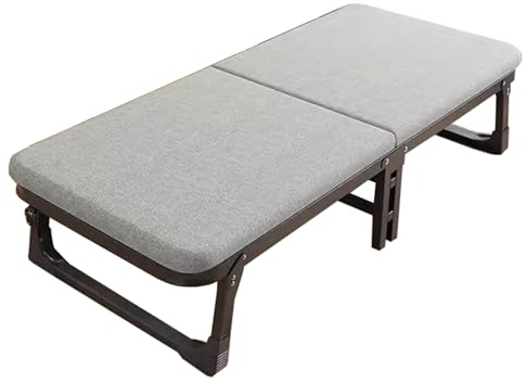 ErdBar Klappbett Tragbares Klappbett mit Schwammmatratze und Metallrahmen, für EIN kleines Apartment, Gästezimmer, Schlafsaal, Wohnzimmer(74.8 * 13.7 * 27.5in)