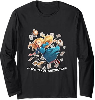 Alice fliegt mit Uhren durch den Äther Langarmshirt