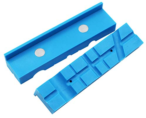 1 Paar magnetische weiche Gummibacken für Metall-Schraubstock 14 cm Schraubstock Backenpolster Schutz Mehrzweck-Aluminium kleine Spitzzange