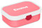 Mepal Personalisierte Brotdose mit Namen - Bento Lunchbox Campus für Kinder - Bento-Fach & Gabel - Meal Prep Box Clip-Verschluss - BPA-frei & Spülmaschinenfest - 750 ml - Rosa
