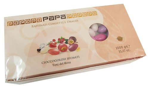 Confetti Papa Kg 1 Mandorla Gusto Cioccogolosi Sfumati Rosa