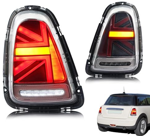LiuROSE Auto wasserdichte Rückleuchten für Mini Cooper R56 R57 R58 R59 2007 2008 2009 2010,Auto Innen Rücklicht Parkplatz Bremse Lampe Signal Lampe Ersetzen Zubehör