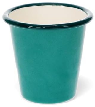Rex London Enamel Tumbler 300ml - Teal, Kids Drinking Cups, Picnic Tableware, Childrens Mug, Small Cup for Water Juice, Outdoor Camping Beaker, Durable Plastic Free Glassware, Blue-Green Tone.