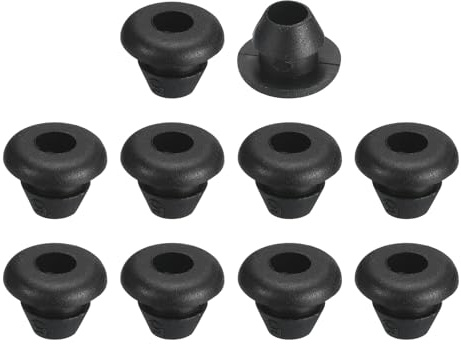 QUARKZMAN 70 Stück Kabeldurchführung Gummitülle rund, 3mm ID 5mm Bohrloch Doppelseitige Firewall Karosseriestopfen Blindstopfen Gummi, Schwarz