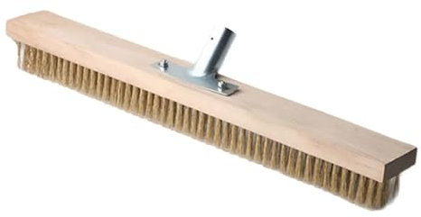 Stainless Steel Wire Brush Industrial Stiff Bristle Floor Brush Long Handled Outdoor Broom for Patio Road Cleaning