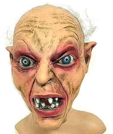 MOHDHAF - Cosplay Costume Mask Halloween Lords of Rings Gollum Horror Mask Zombie Headwear Latex Devil Props Party