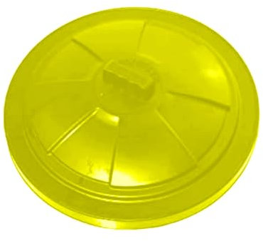 Neat. Replacement Lid for 80/85L Garden Bins and Dustbins - Durable Plastic Cover with Secure Fit, Weather-Resistant and Impact-Resistant for Waste Management, Yellow, Pack of 2