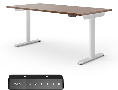 Ergotopia Desktopia One höhenverstellbarer Schreibtisch | elektrischer Schreibtisch höhenverstellbar | Bürotisch höhenverstellbar, Verstellbarer Tisch TÜV-geprüft, 7 Jahre Garantie 180x80 cm
