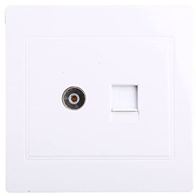 RJ45 Netzwerkadapter+TV Antennen Koaxial Wandmontage Ausgangsfaceplat Panel Sockel