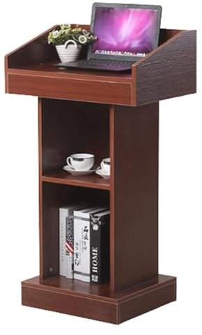 IUBGFTO Luxus-Podiumständer Holz-Rednerpulte mit offenem Stauraum Podien Rezeption Pulte für Kirchen Tragbare Lehrerpodien