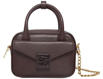 Ted Baker London tb Detail mini Leather Crossbody Bag, Wine, one Size