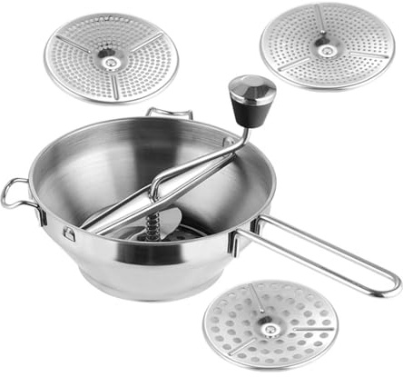 CIYODO Schiacciapatate Manuale in Acciaio con Ampia Superficie di Pressione Strumento per Passata di Patate e Verdure Pressa Alimentare Resistente e Facile da Usare