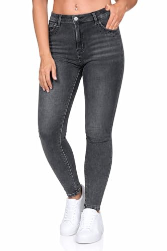 Hailys Damen High Waist Jeans Hose mit schmalem Bein Gl44ina