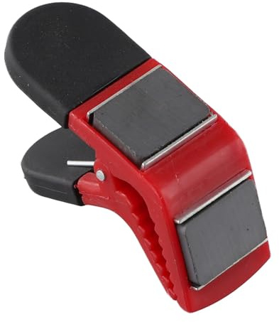 DIY Tool Accessories Magnetic Holder Clips for Paint Brushes with Integrated Tin Opener for Efficient Painting and Craft Work (Red)