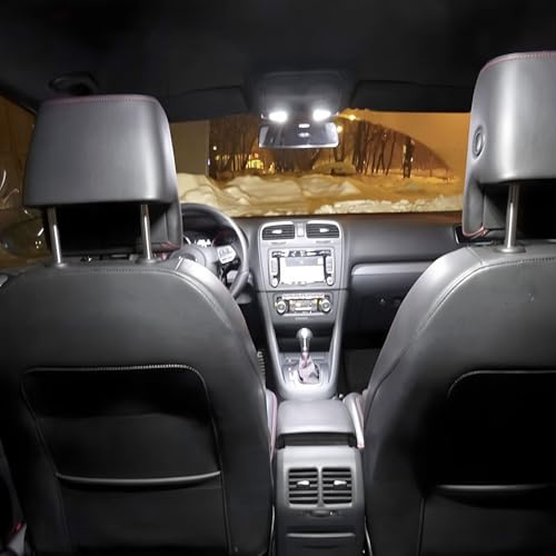 BMT xms Innenraumbeleuchtung Set für GOLF GTI 6 7 MK6 MK7 2008-2018, 6000K Kalt Weiß Kofferraumbeleuchtung, 11 Stück