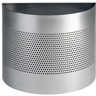 Durable Papierkorb halbrund 20 Liter, Perforation 165 mm, silber, 331723