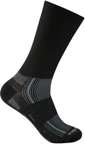 Wrightsock Profi Sportsocke, Laufsocke, Wandersocke, Modell Stride in schwarz, Anti-Blasen-System, doppel-lagig, Crew lang, Gr. M
