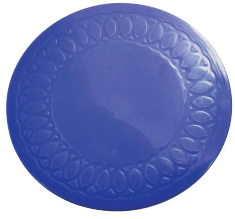 Tenura Blue Non Slip Heat Proof Extra Large Coaster Mat Square 14x14 cm for Bowls, Vases, Coffee, Tea, Beer, Mug, Wine on Tables, Counters, Cabinets