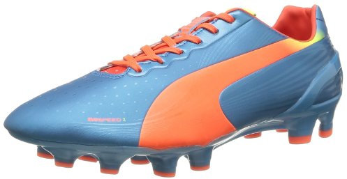 PUMA Herren Evospeed 2.2 FG Fußballschuhe, Blue-FL Peach-FL Yellow