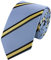 Fabio Farini - Elegante Herren Krawatten gestreift 6cm/8cm Breite - Männer Schlips als Geschenk oder Anlässe hellblau pastellgelb schwarz 8cm