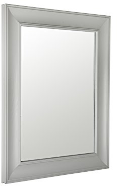 Reflex Sales 62 x 52cm Grey Wood Framed Mirror with Wall Hanging Fixings