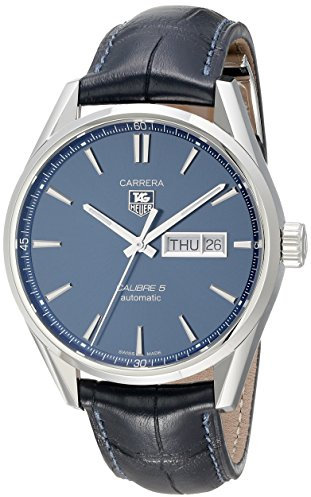 TAG Heuer Carrera Herren-Armbanduhr 41mm Armband Aligatorleder Blau Schweizer Automatik WAR201E.FC6292