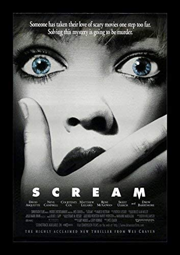 Peels4u Scream 1996 Kult Vintage Slasher Horror Filmposter Druck A3 A4, Papier, A3