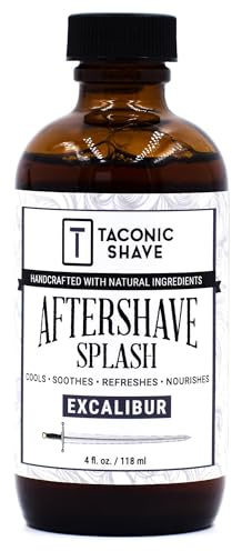 Taconic Shave, natürliches Aftershave Splash 4oz. - Excalibur - Hautkühlende, erfrischende und feuchtigkeitsspendende After-Shave-Flüssigformel mit rein natürlichen Inhaltsstoffen