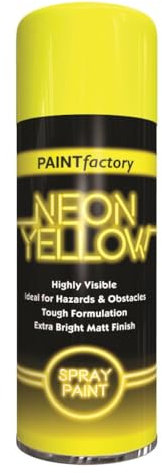 All Purpose NEON Yellow 400ML - Professional Satin Finish Spray Wood Color Paint ( packaging may vary )