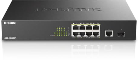 D-Link Switch Gigabit non gestito per desktop o rack nero DGS-1010MP