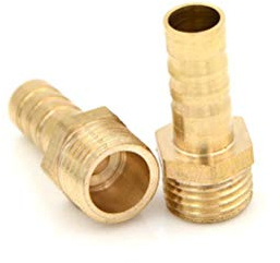 Außengewinde BSP-Gewinde BE-TOOL 1/2'' Außengewinde Rohrverschraubung 6mm Barb Schlauch Endstück Schlauchverbinder Schlauchkupplung für Teich Pool, messing