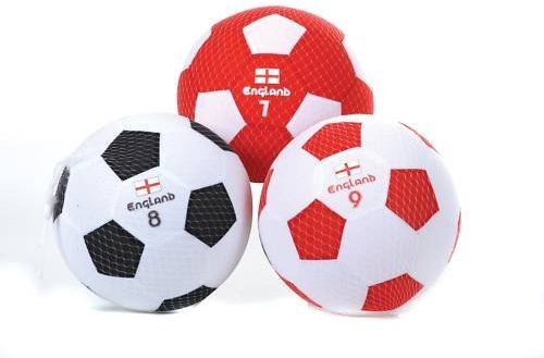 Ballon de Football Gonflable Angleterre Rouge et Blanc de 20 cm - idéal pour célébrer la Coupe du Monde