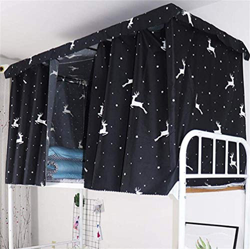 YJZQ, Tenda per Letto a Castello per Studenti, Tenda a baldacchino, Tenda Oscurante, Anti Polvere, zanzariera, per Letto Singolo, Tessuto in Poliestere, B(2 Piece), 1,5 m