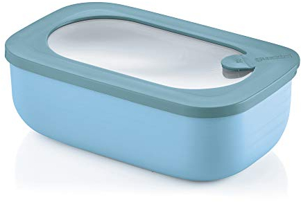 Guzzini Kitchen Active Design Boîte hermétique rectangulaire pour réfrigérateur/congélateur/Four à Micro-Ondes, souffleur & Ciment, 20 x 12 x H 7 cm, 900 cm, Bleu