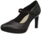 Clarks Women's Ambyr Shine Pump, Black Black Leather, 6 UK Narrow
