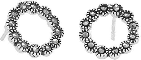Ohrstecker Circulitos fair trade Ohrringe, Handarbeit aus Mexiko, 925 Sterling Silber