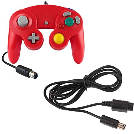 Manette rouge pour Nintendo Game Cube Controller Rouge GC Rallonge Extansion