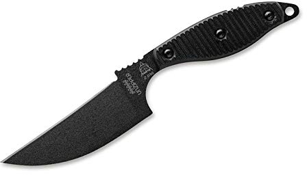 TOPS Knives Unisex – Erwachsene Unzipper feststehendes Messer, Schwarz, 19,9 cm