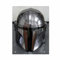 Medieval Steel Mandalorian Helmet With Liner and Chin StrapLARPCostumeRolePlay, Grey, 9x8x16 Rustic Vintage Home Decor Gifts
