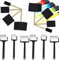 Canzoon Schaum Pinsel Schwamm 14Pcs Schwammpinsel Rund Schaumstoff Stupfpinsel Schaumstoff Pinsel Set Für Kunsthandwerk Für Erwachsene Und Kinder Und Aquarellfarbe(Schwarz Weiss)