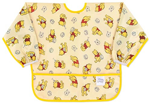 Bumkins Unisex Baby Sleeved Bib Langarm-Lätzchen, Disney Winnie The Pooh Yello Hunny, 6-24 Monate