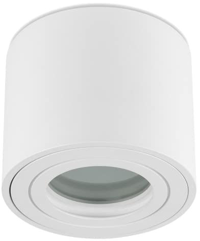Sweet Led Deckenstrahler IP44 flach bad aus aluminium aufbaurahmen Feuchtraum 65mm hoch Aufbauleuchte Aufbaustrahler 230V Aufputzstrahler Spotleuchte Deckenstrahler Aufputz Spot matt weiß rund