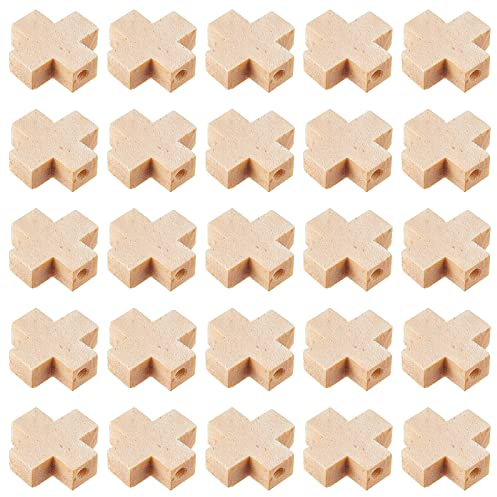 nbeads 100 Stück Holzkreuz anhänger, Unvollendete Holz Kreuz Charms Natürliche Holz-Kreuzperlen Für Ostern Party DIY Basteln Armband Halskette Schmuckherstellung, Bohrung: 2 mm