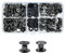 MABAHON 80 Set Chicago Vis Reliure M5x4mm Chicago Rivets Vis Métal Rivet Remplacement Réparation pour Livres Album Sacs Craft Collier Bagages Sac À Dos Ceinture (Noir)