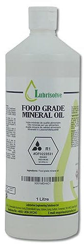 Lubrisolve Lebensmittelechtes Mineralöl für Schneidebretter, Arbeitsplatten und Metzgerblöcke, Schiefer und Stein, 1 Liter