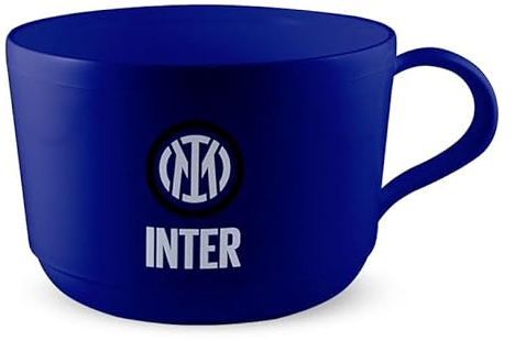 ILS I LOVE SHOPPING Tazza Ufficiale Tazzone in plastica 360ml per Microonde con manico Tifoso colazione BPA-free Made in Italy - INTER